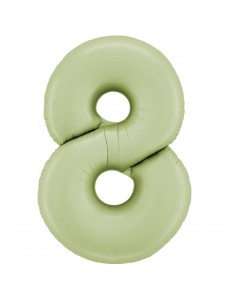 Balão Número 8 Verde Pastel